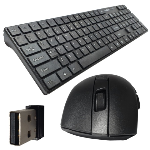 Zestaw klawiatura + mysz membranowa NATEC Stingray NZB-1440 (USB (Radio 2.4 GHz); (US); kolor czarny; optyczna; 1600 DPI, 800 DP Zestaw klawiatura + mysz membranowa NATEC Stingray NZB-1440 (USB (Radio 2.4 GHz); (US); kolor czarny; optyczna; 1600 DPI, 800 DP