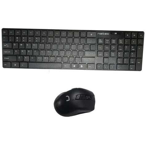 Zestaw klawiatura + mysz membranowa NATEC Stingray NZB-1440 (USB (Radio 2.4 GHz); (US); kolor czarny; optyczna; 1600 DPI, 800 DP Zestaw klawiatura + mysz membranowa NATEC Stingray NZB-1440 (USB (Radio 2.4 GHz); (US); kolor czarny; optyczna; 1600 DPI, 800 DP