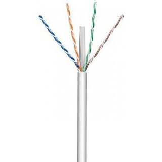 Kabel instalacyjny Techly skrętka Cat.6a U/UTP drut 100% miedź 305m, szary