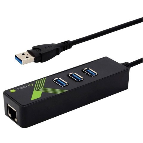 Karta sieciowa / Adapter Techly USB 3.0 na Gigabit RJ45 Hub 3x USB Karta sieciowa / Adapter Techly USB 3.0 na Gigabit RJ45 Hub 3x USB
