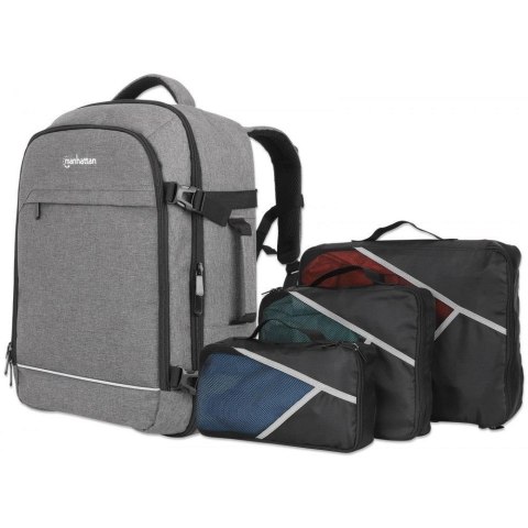 Plecak do notebooka Manhattan 17.3" 40l podróżny szary Plecak do notebooka Manhattan 17.3" 40l podróżny szary