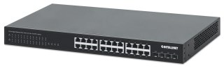 Switch niezarządzalny Intellinet 24x 10/100/1000 Mbps PoE+ 370W + 4x SFP+ 10G Uplink, Rack 19"