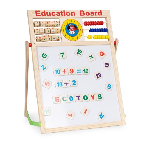 Tablica edukacyjna 2w1 magnetyczna liczydło kreda Tablica edukacyjna 2w1 magnetyczna liczydło kreda