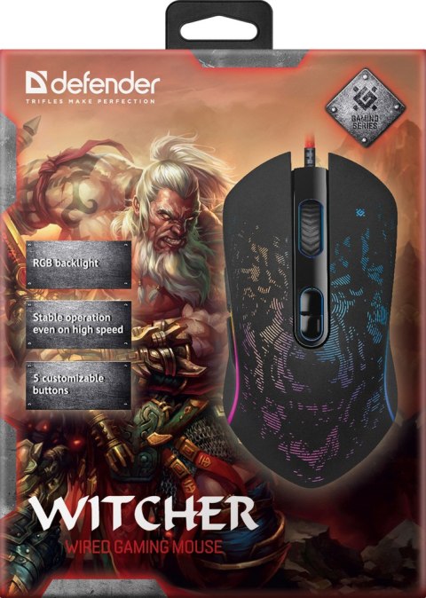 MYSZ DEFENDER GM-990 WITCHER OPTIC 3200dpi 7P RGB MYSZ DEFENDER GM-990 WITCHER OPTIC 3200dpi 7P RGB
