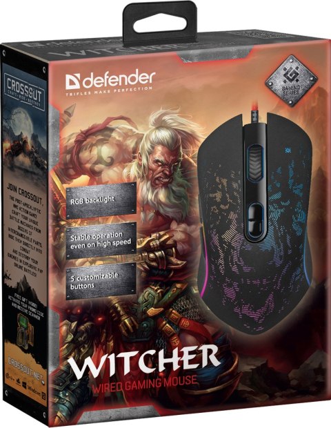MYSZ DEFENDER GM-990 WITCHER OPTIC 3200dpi 7P RGB MYSZ DEFENDER GM-990 WITCHER OPTIC 3200dpi 7P RGB