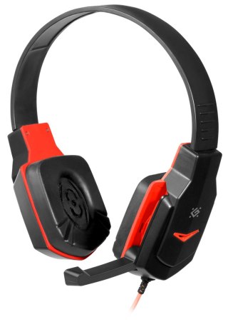 SŁUCHAWKI DEFENDER Z MIKR WARHEAD G-320 CZARNO-CZERWONE