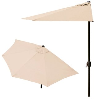 PARASOL OGRODOWY PÓŁ-PARASOL ŚCIENNY NA TARAS 2,7M BEŻOWY