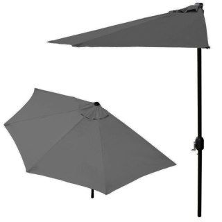 PARASOL OGRODOWY PÓŁ-PARASOL ŚCIENNY NA TARAS 2,7M SZARY