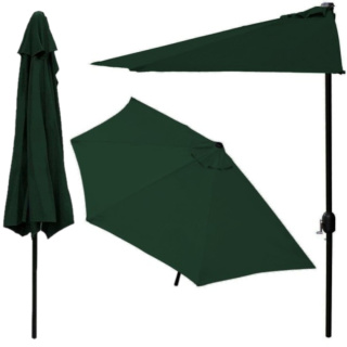 PARASOL OGRODOWY PÓŁ-PARASOL ŚCIENNY NA TARAS 2,7M ZIELONY