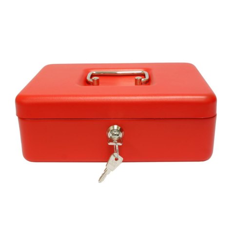 Kasetka na pieniądze czerwona 250x180x90 Verotech 21533AS_RED Kasetka na pieniądze czerwona 250x180x90 Verotech 21533AS_RED