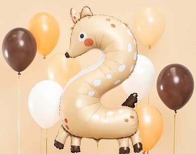 Balon foliowy cyfra "2" - Sarenka 65x102 cm Balon foliowy cyfra "2" - Sarenka 65x102 cm
