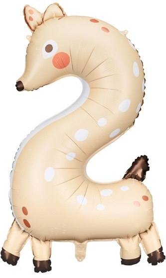 Balon foliowy cyfra "2" - Sarenka 65x102 cm Balon foliowy cyfra "2" - Sarenka 65x102 cm