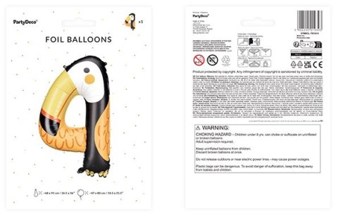 Balon foliowy cyfra "4" - Tukan 68x91 cm Balon foliowy cyfra "4" - Tukan 68x91 cm