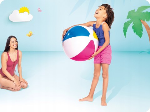Dmuchana kolorowa piłka plażowa 61cm Dmuchana kolorowa piłka plażowa 61cm