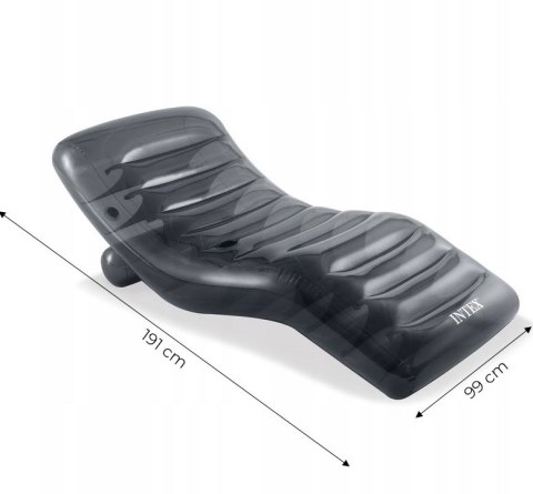 DMUCHANY CZARNY MATERAC DO PŁYWANIA 191X99CM INTEX