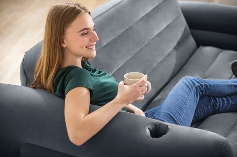 SOFA DMUCHANA ROZKŁADANA ŁÓŻKO MATERAC 2W1 INTEX 66552