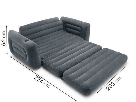 SOFA DMUCHANA ROZKŁADANA ŁÓŻKO MATERAC 2W1 INTEX 66552