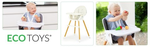 Fotelik krzesełko do karmienia 2w1 ECOTOYS Fotelik krzesełko do karmienia 2w1 ECOTOYS