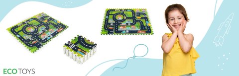 MATA PIANKOWA DLA DZIECI PUZZLE MIASTO ULICE DROGI MATA PIANKOWA DLA DZIECI PUZZLE MIASTO ULICE DROGI