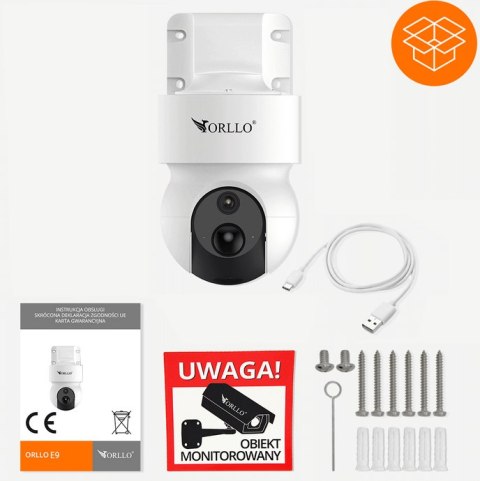 Kamera IP Orllo E9 obrotowa zewnętrzna Wi-Fi 2MP Kamera IP Orllo E9 obrotowa zewnętrzna Wi-Fi 2MP