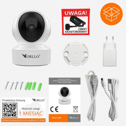 Kamera IP Orllo W10 mini wewnętrzna obrotowa 5MP SIM Kamera IP Orllo W10 mini wewnętrzna obrotowa 5MP SIM