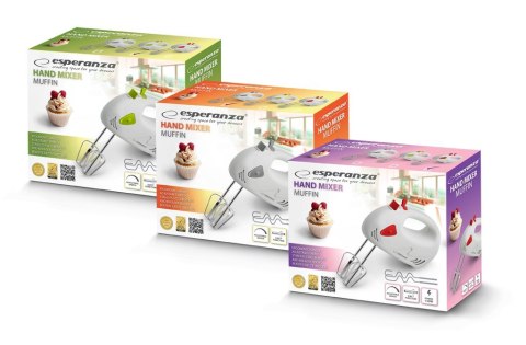 Mikser ręczny Esperanza Muffin EKM007G (150W; kolor zielony) Mikser ręczny Esperanza Muffin EKM007G (150W; kolor zielony)