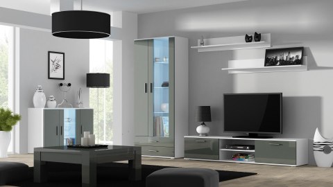 Komoda 120cm SOHO S7 biały/ szary połysk Komoda 120cm SOHO S7 biały/ szary połysk