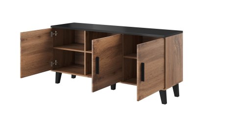 Komoda LOTTA 150 3D wotan + czarny mat Komoda LOTTA 150 3D wotan + czarny mat