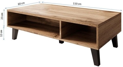 Ława/ Stolik NORD 110cm dąb wotan/antracyt Ława/ Stolik NORD 110cm dąb wotan/antracyt