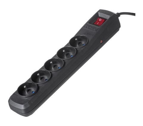 Listwa przeciwprzepięciowa Activejet 5gn/5m/cz (10A; 2300W) 5m; kolor czarny Listwa przeciwprzepięciowa Activejet 5gn/5m/cz (10A; 2300W) 5m; kolor czarny