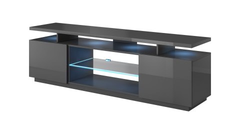 Szafka RTV EVA 180x40x52 grafit/grafit połysk Szafka RTV EVA 180x40x52 grafit/grafit połysk