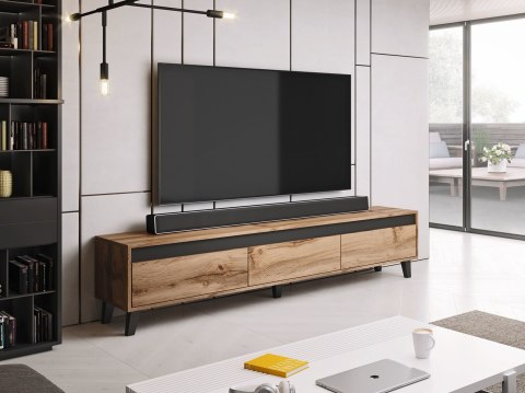 Szafka RTV NORD 185cm dąb wotan/antracyt Szafka RTV NORD 185cm dąb wotan/antracyt
