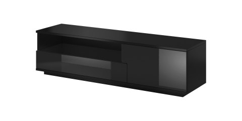 Szafka RTV MUZA 138/40/41 czarny/ czarny połysk Szafka RTV MUZA 138/40/41 czarny/ czarny połysk