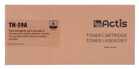 Toner Actis TH-59A (zamiennik HP CF259A; Supreme; 3000 stron; czarny). Z chipem. Zalecamy wyłączenie aktualizacji oprogramowania Toner Actis TH-59A (zamiennik HP CF259A; Supreme; 3000 stron; czarny). Z chipem. Zalecamy wyłączenie aktualizacji oprogramowania