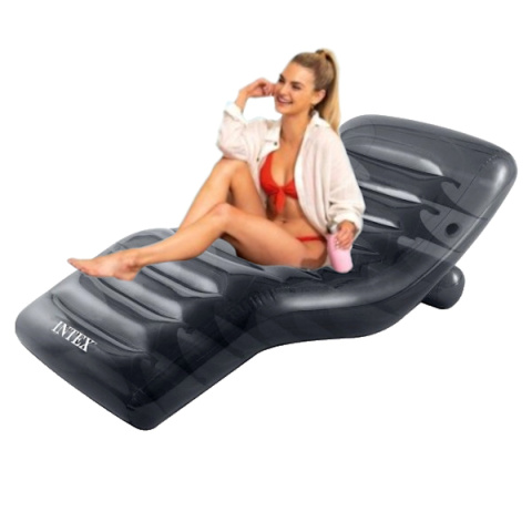 DMUCHANY CZARNY MATERAC DO PŁYWANIA 191X99CM INTEX
