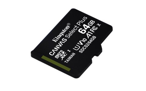 Karta pamięci z adapterem Kingston Canvas Select Plus SDCS2/64GB (64GB; Class 10, Class U1, V10; + adapter) Karta pamięci z adapterem Kingston Canvas Select Plus SDCS2/64GB (64GB; Class 10, Class U1, V10; + adapter)