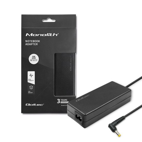 Qoltec Zasilacz do Acer 40W | 19V | 2.1A | 5.5*1.7 | +kabel zasilający Qoltec Zasilacz do Acer 40W | 19V | 2.1A | 5.5*1.7 | +kabel zasilający