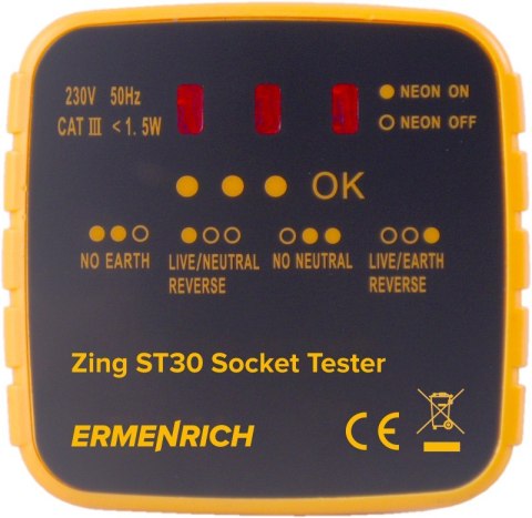 Tester do gniazd sieciowych Ermenrich Zing ST30