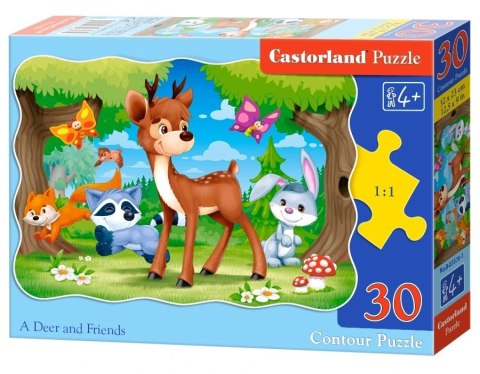 CASTORLAND Puzzle 30 elementów A Deer and Friends - Leśne zwierzątka 4+ CASTORLAND Puzzle 30 elementów A Deer and Friends - Leśne zwierzątka 4+