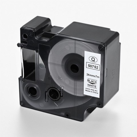Qoltec Taśma do DYMO D1 53713, 53718 | 24mm x 7m | Biała/Czarny nadruk Qoltec Taśma do DYMO D1 53713, 53718 | 24mm x 7m | Biała/Czarny nadruk