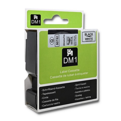 Qoltec Taśma do DYMO D1 53713, 53718 | 24mm x 7m | Biała/Czarny nadruk Qoltec Taśma do DYMO D1 53713, 53718 | 24mm x 7m | Biała/Czarny nadruk