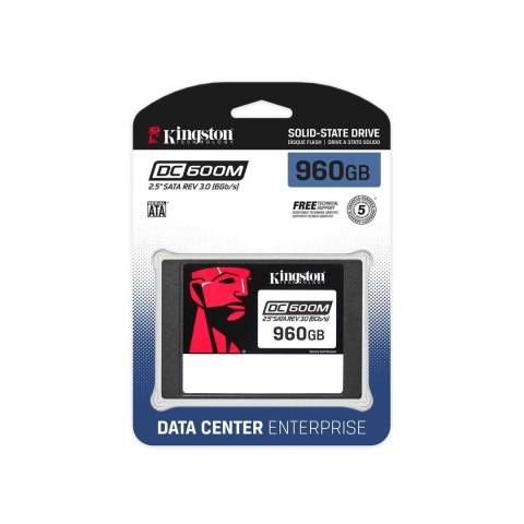 Dysk SSD Kingston DC600M 960GB SATA 2.5" SEDC600M/960G (DWPD 1) Dysk SSD Kingston DC600M 960GB SATA 2.5" SEDC600M/960G (DWPD 1)