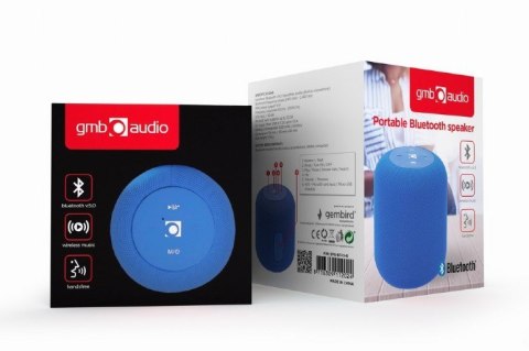 GEMBIRD PRZENOŚNY GŁOŚNIK BLUETOOTH SPK-BT-15-B RMS 5W, WBUDOWANY MIKROFON, KOLOR NIEBIESKI, USB, AUX, MICROSD GEMBIRD PRZENOŚNY GŁOŚNIK BLUETOOTH SPK-BT-15-B RMS 5W, WBUDOWANY MIKROFON, KOLOR NIEBIESKI, USB, AUX, MICROSD