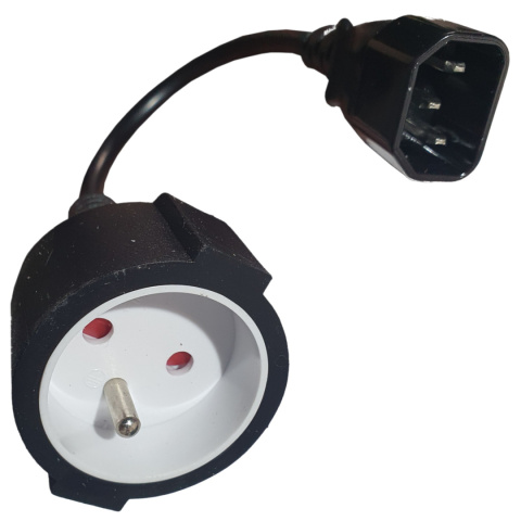 Qoltec Adapter IEC 320 C14/ FRENCH | 0.15m Qoltec Adapter IEC 320 C14/ FRENCH | 0.15m