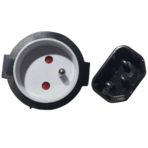 Qoltec Adapter IEC 320 C14/ FRENCH | 0.15m Qoltec Adapter IEC 320 C14/ FRENCH | 0.15m