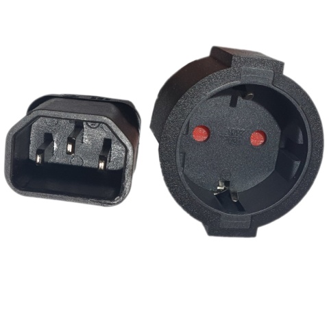 Qoltec Adapter IEC 320 C14/ SCHUKO | 0.15M Qoltec Adapter IEC 320 C14/ SCHUKO | 0.15M