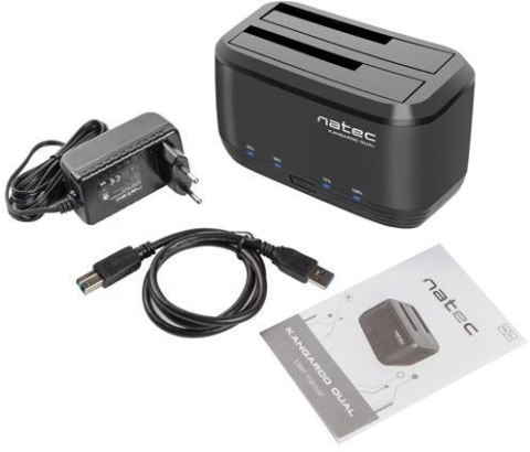 STACJA DOKUJĄCA HDD NATEC KANGAROO DUAL 2.5/3,5cala USB 3.0 + ZASILACZ STACJA DOKUJĄCA HDD NATEC KANGAROO DUAL 2.5/3,5cala USB 3.0 + ZASILACZ