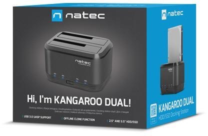 STACJA DOKUJĄCA HDD NATEC KANGAROO DUAL 2.5/3,5cala USB 3.0 + ZASILACZ STACJA DOKUJĄCA HDD NATEC KANGAROO DUAL 2.5/3,5cala USB 3.0 + ZASILACZ