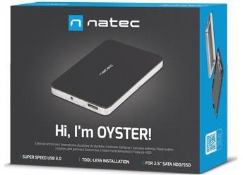 OBUDOWA DYSKU ZEWNĘTRZNA NATEC OYSTER 2 SATA 2.5cala USB 3.0 CZARNA SLIM OBUDOWA DYSKU ZEWNĘTRZNA NATEC OYSTER 2 SATA 2.5cala USB 3.0 CZARNA SLIM