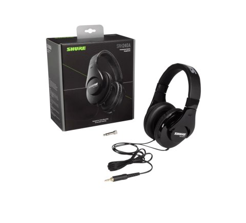 Shure SRH240A-BK-EFS - Słuchawki nauszne, do zastosowań monitorowych i ogólnych, home studio Shure SRH240A-BK-EFS - Słuchawki nauszne, do zastosowań monitorowych i ogólnych, home studio
